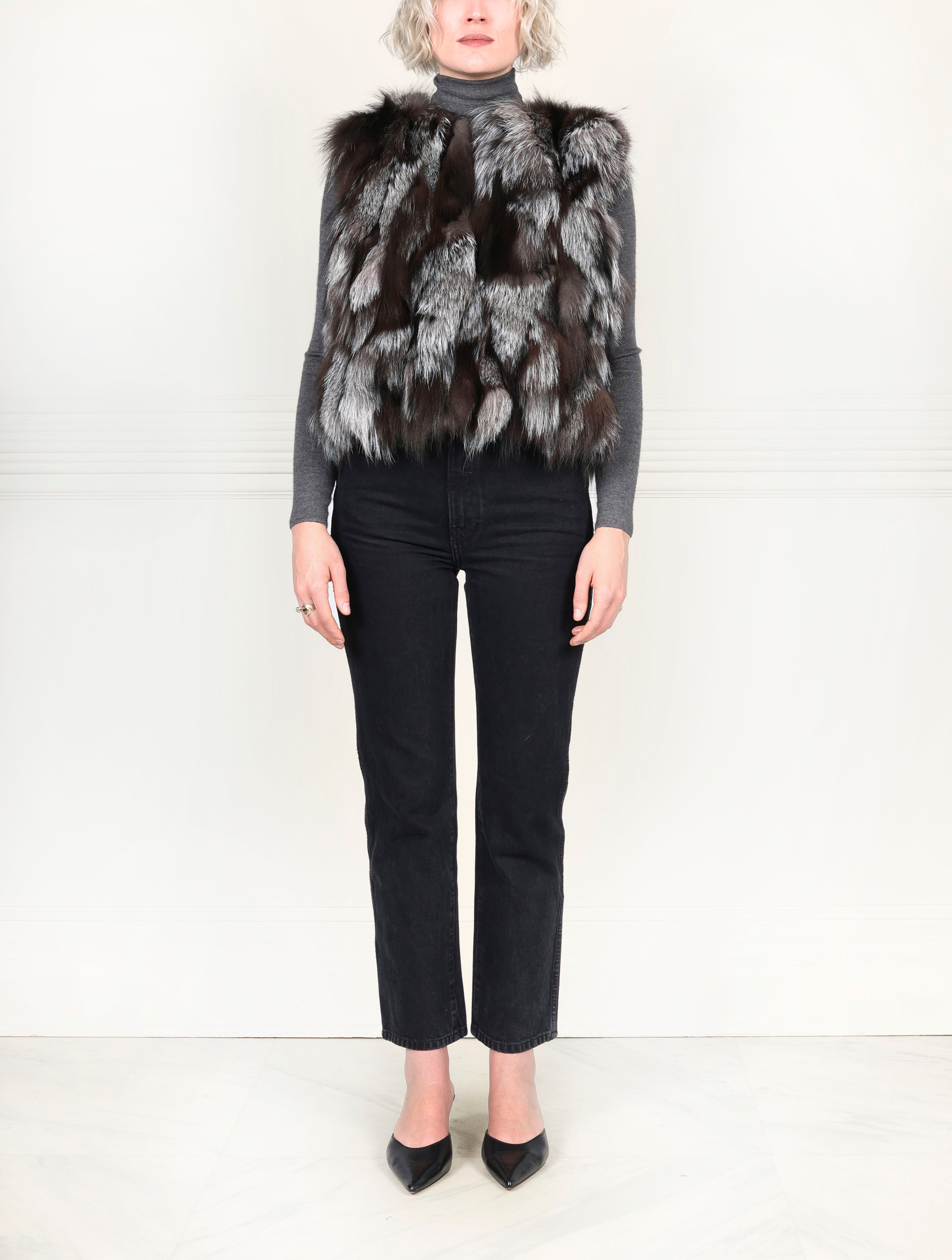 Fox Fur Patchwork Vest (NEW)
