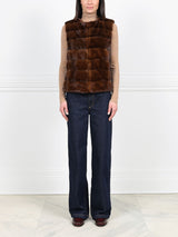 Horizontal Mink Vest