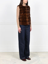 Horizontal Mink Vest