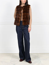 Horizontal Mink Vest