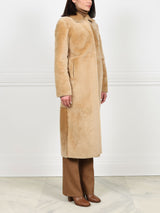 Camel Shearling Coat