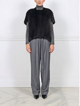 The Frances Mink Fur Cocoon Vest