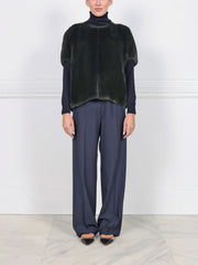 The Frances Mink Fur Cocoon Vest