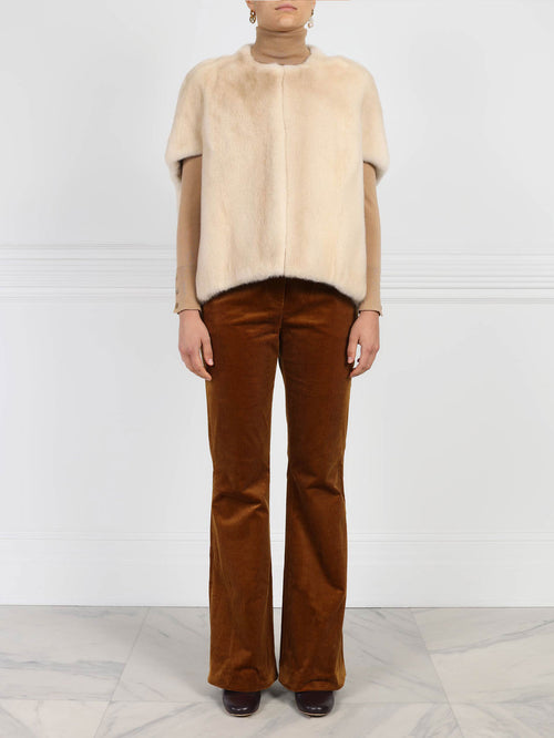 The Frances Mink Fur Cocoon Vest