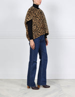 The Sassy Leopard Printed Upcycled Shearling Vest
