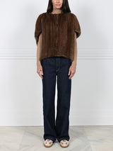 The Frances Knitted Mink Fur Cocoon Vest