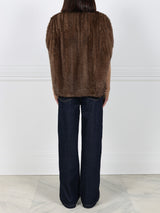 The Frances Knitted Mink Fur Cocoon Vest