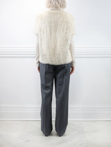 The Frances Knitted Mink Fur Cocoon Vest