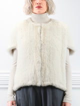 The Frances Knitted Mink Fur Cocoon Vest