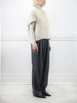 The Frances Knitted Mink Fur Cocoon Vest