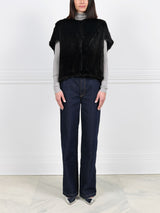 The Frances Knitted Mink Fur Cocoon Vest