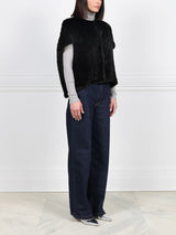 The Frances Knitted Mink Fur Cocoon Vest