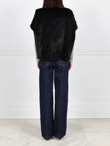 The Frances Knitted Mink Fur Cocoon Vest
