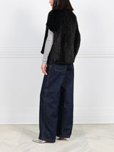 The Frances Knitted Mink Fur Cocoon Vest
