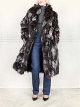 Upcycled Patchwork Fox Fur Coat