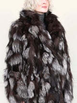 Upcycled Patchwork Fox Fur Coat