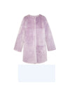 The Tempest Reversible Shearling Coat in Lavender and Merlot