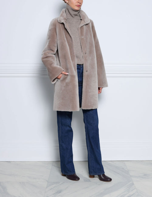 The Jenna Shearling Coat in Multiple Colors
