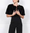 The Stratus Horizontal Mink Fur Shrug