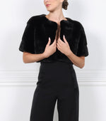 The Stratus Horizontal Mink Fur Shrug