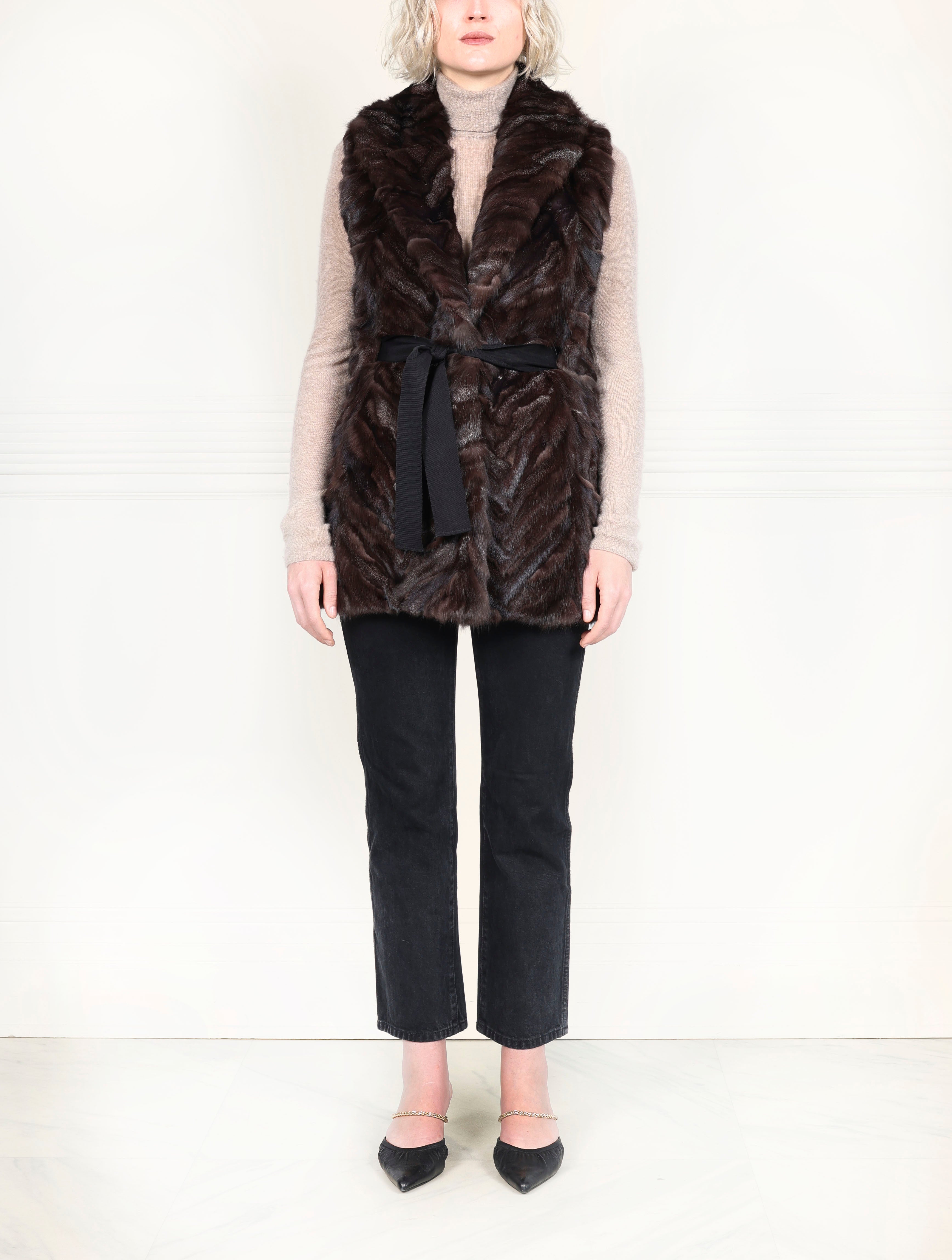 Fox Fur Upcycled Vest