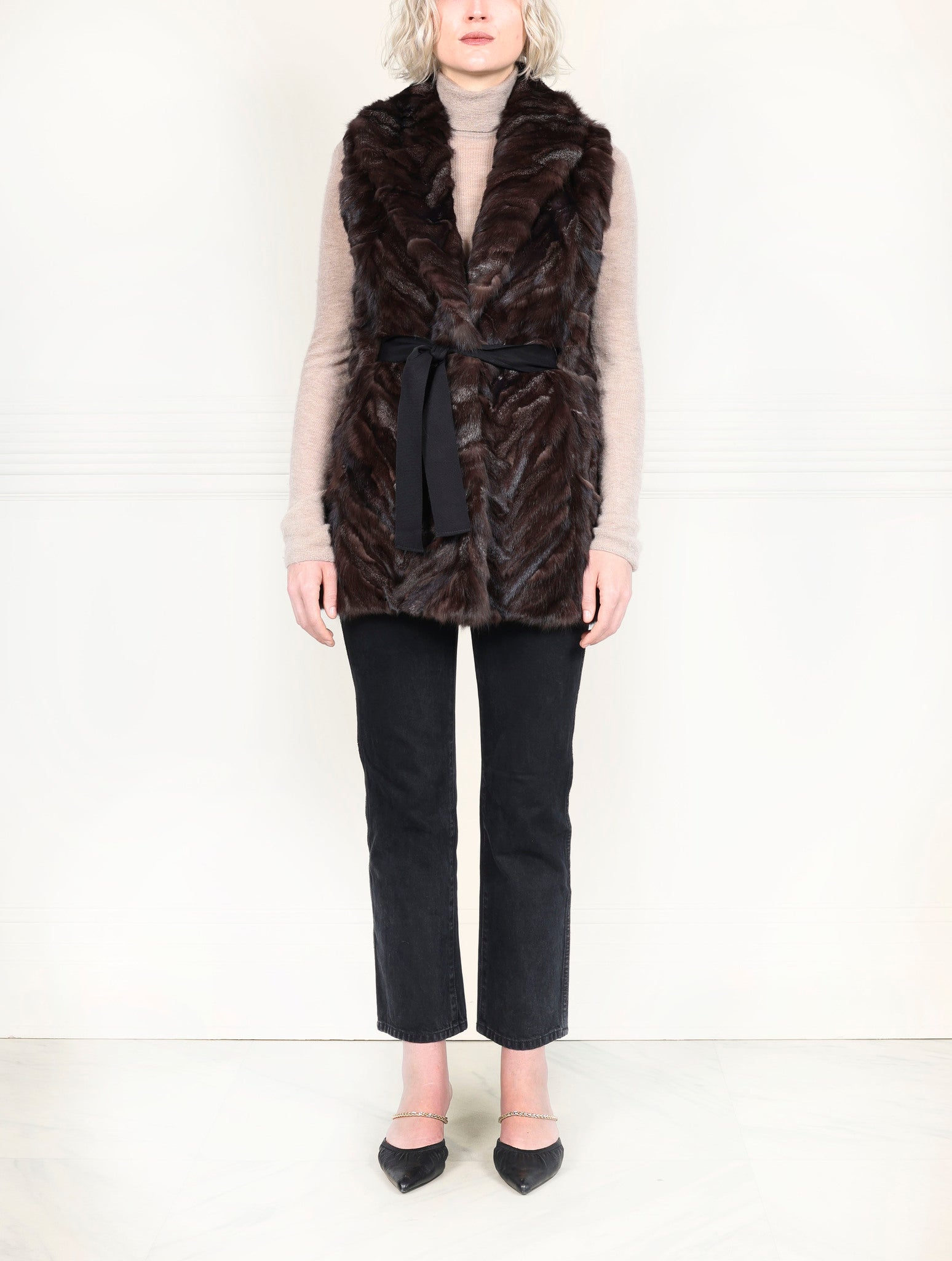Fox Fur Upcycled Vest
