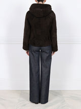 The Martine Brown Upcycled Shearling Hooded Jacket