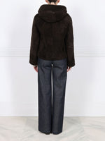 The Martine Brown Upcycled Shearling Hooded Jacket