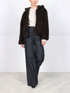 The Martine Brown Upcycled Shearling Hooded Jacket
