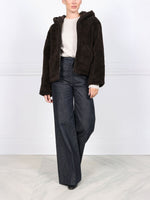 The Martine Brown Upcycled Shearling Hooded Jacket