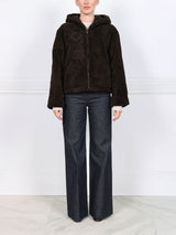 The Martine Brown Upcycled Shearling Hooded Jacket