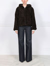 The Martine Brown Upcycled Shearling Hooded Jacket
