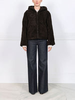 The Martine Brown Upcycled Shearling Hooded Jacket