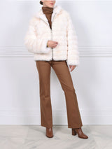 The Sarah Sable Fur Hooded Jacket