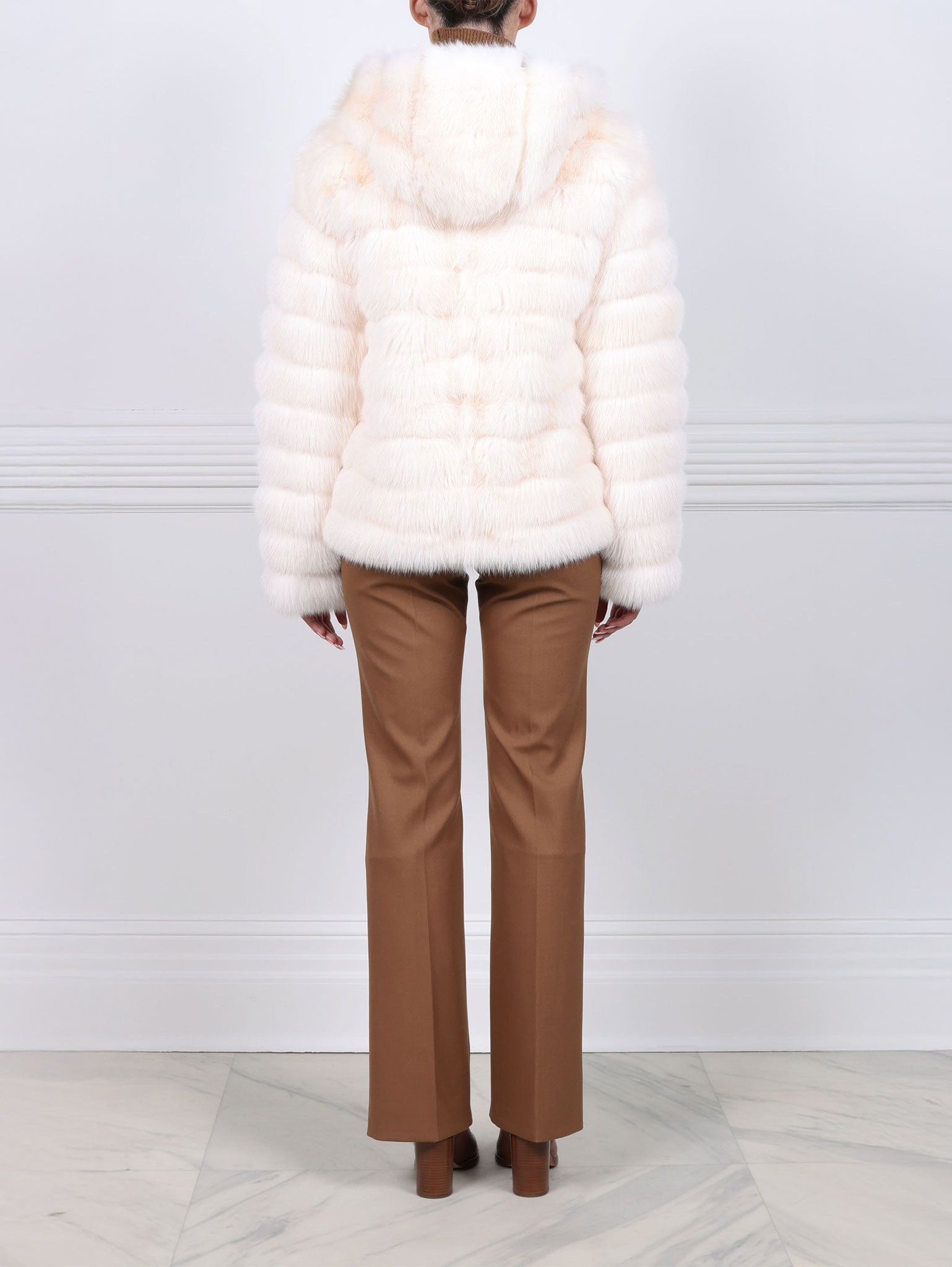 The Sarah Sable Fur Hooded Jacket