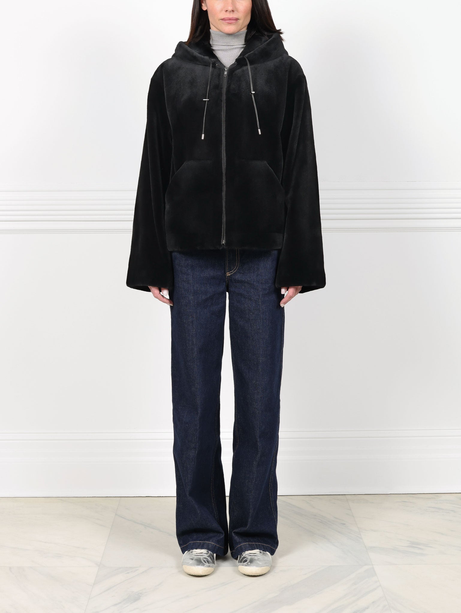 The Hoodie Jacket in Sheared Mink