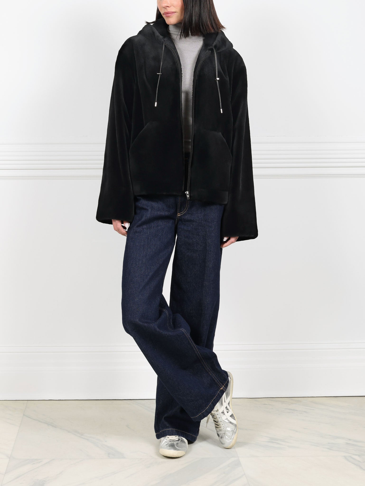 The Hoodie Jacket in Sheared Mink