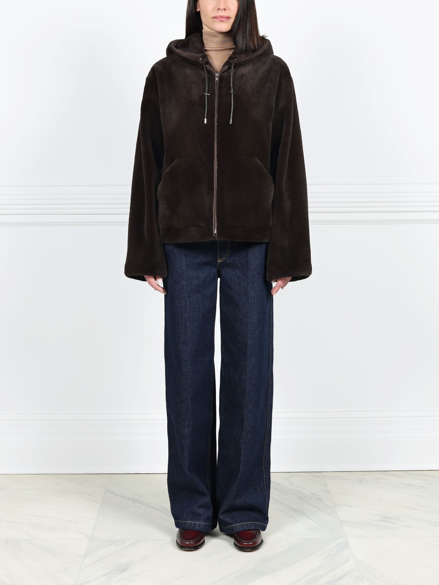 The Hoodie Jacket in Sheared Mink