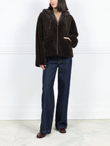 The Hoodie Jacket in Sheared Mink