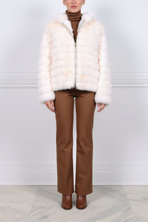 The Sarah Sable Fur Hooded Jacket