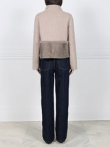 The Edie Petite Wool Cashmere Blend Jacket with Mink Trim