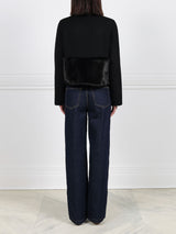 The Edie Petite Wool Cashmere Blend Jacket with Mink Trim
