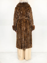The Penny Upcycled Mink Coat with Fox Trim