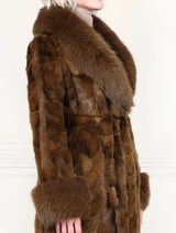 The Penny Upcycled Mink Coat with Fox Trim