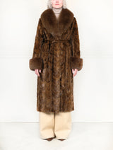 The Penny Upcycled Mink Coat with Fox Trim