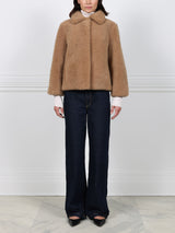 Curly Shearling Crop Jacket