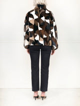The Mosaic Upcycled Mink Fur  Bomber Jacket
