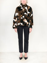 The Mosaic Upcycled Mink Fur  Bomber Jacket