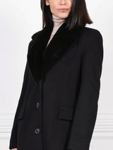 Chesterfield Coat with Mink Collar