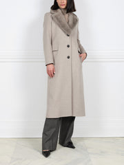 Chesterfield Coat with Mink Collar